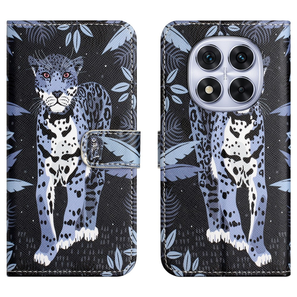 For Xiaomi Poco M8 Pro 5G / Redmi Note 15 Pro+ 5G (Global) Case Pattern Print PU Leather Wallet Phone Cover Cross Texture