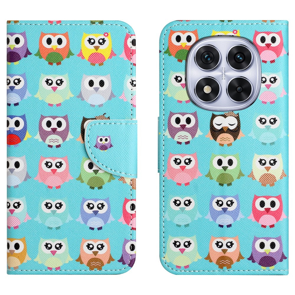 For Xiaomi Poco M8 5G / Redmi Note 15 5G (Global) Case Pattern Printing Cross Texture Leather Phone Cover