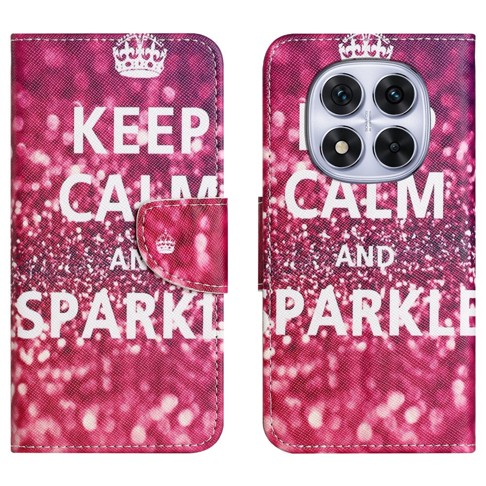 For Xiaomi Poco M8 5G / Redmi Note 15 5G (Global) Case Pattern Printing Cross Texture Leather Phone Cover