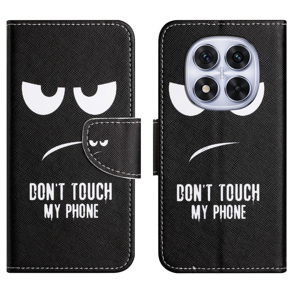 For Xiaomi Poco M8 5G / Redmi Note 15 5G (Global) Case Pattern Printing Cross Texture Leather Phone Cover