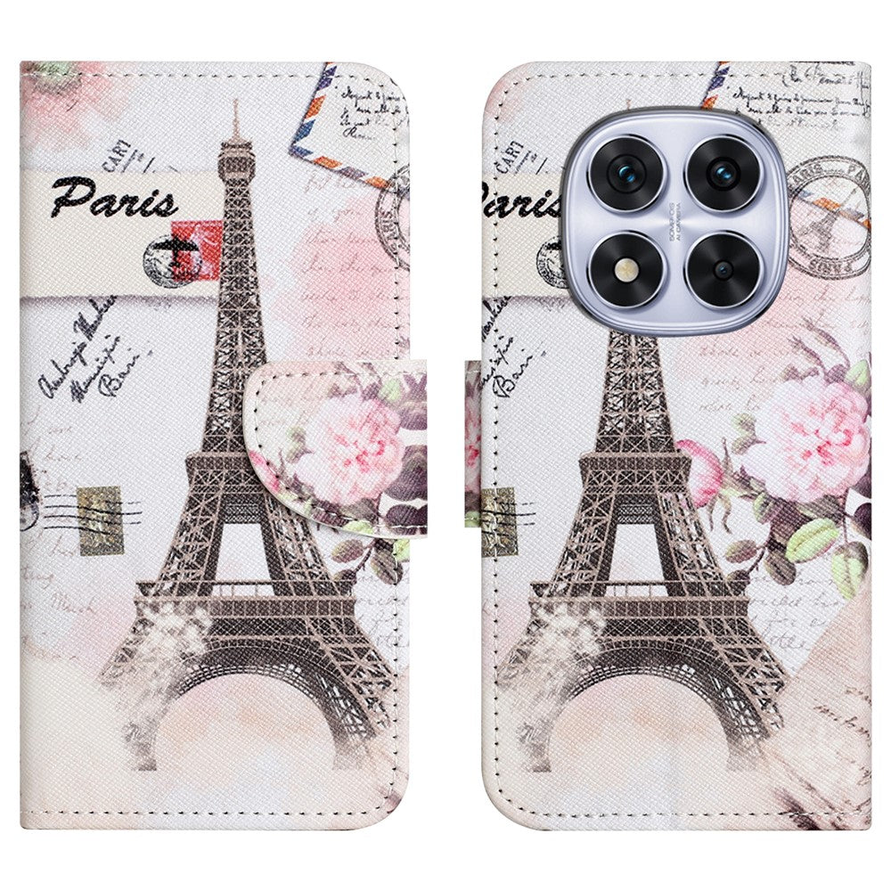 For Xiaomi Redmi Note 15 Pro 5G (Global) Case Pattern Printing Cross Texture Leather Phone Cover