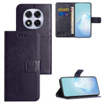 For Xiaomi Poco M8 5G / Redmi Note 15 5G (Global) Case PU Leather Owl Tree Imprinted Wallet Phone Cover with Strap