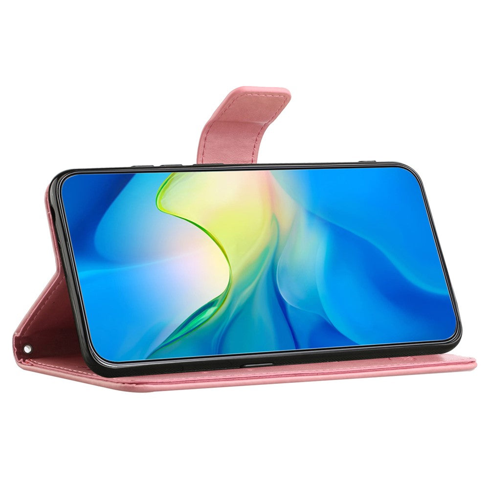 For Xiaomi Poco M8 Pro 5G / Redmi Note 15 Pro+ 5G (Global) Case Wallet Stand Imprinted Butterfly Flower PU Leather Phone Cover