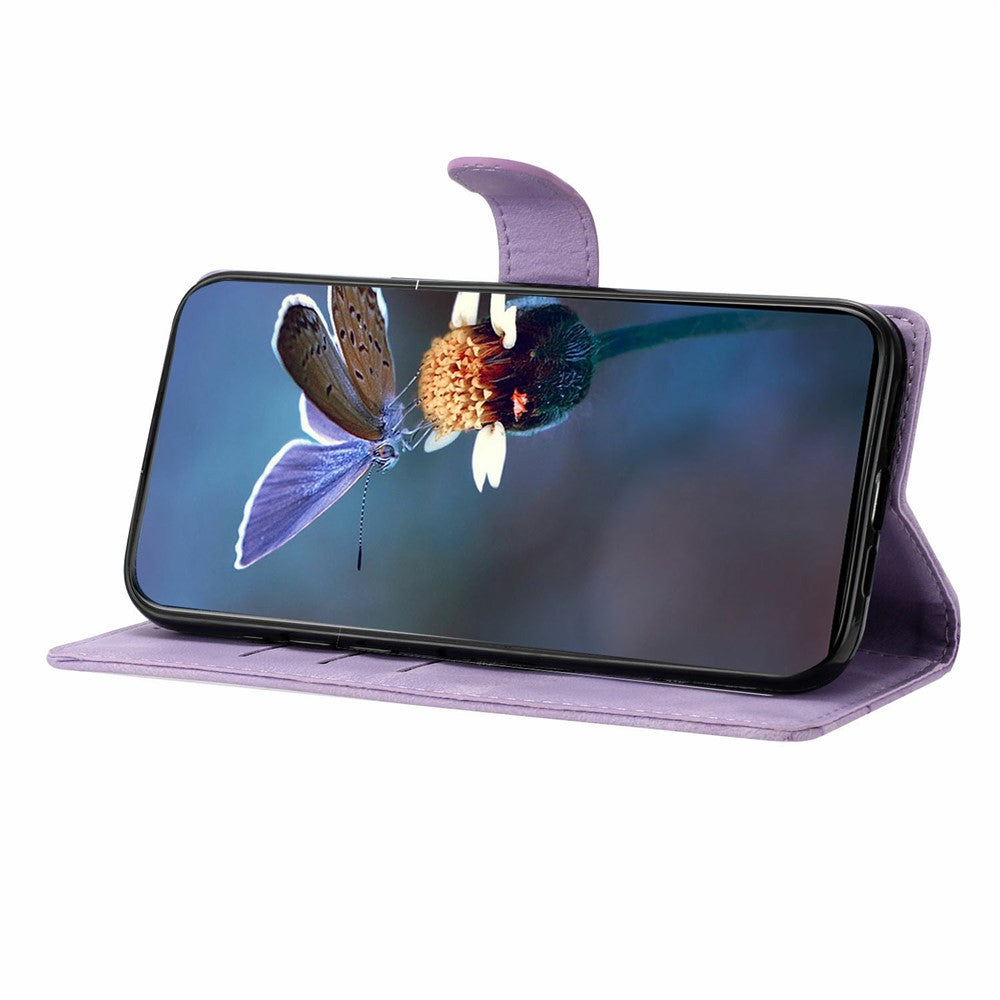 Xiaomi Redmi 15 4G (EU) (171mm) Fodral Fjärilsblommönster Läderfodral med beröringsfunktion