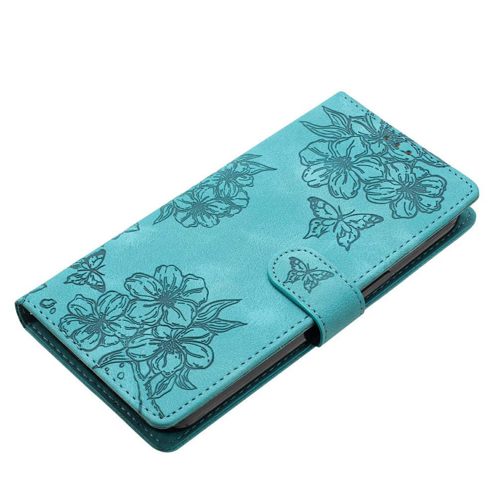 Leather Case For Xiaomi Redmi 15C 5G (EU) (173mm)  /  4G (EU) (173mm)  /  Poco C85 4G (173mm) Butterfly Flower Pattern Skin-Touch Phone Cover