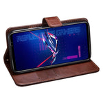 IDEWEI For Asus ROG Phone 6 5G PU Leather Stand Wallet Case Crazy Horse Texture Magnetic Clasp Anti-drop Phone Cover