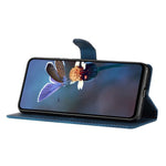 Läderfodral till Xiaomi Redmi 15C 5G (EU) (173 mm) / 4G (EU) (173 mm) / Poco C85 4G (173 mm) Mobilskal med tryck och blommotiv och handledsrem