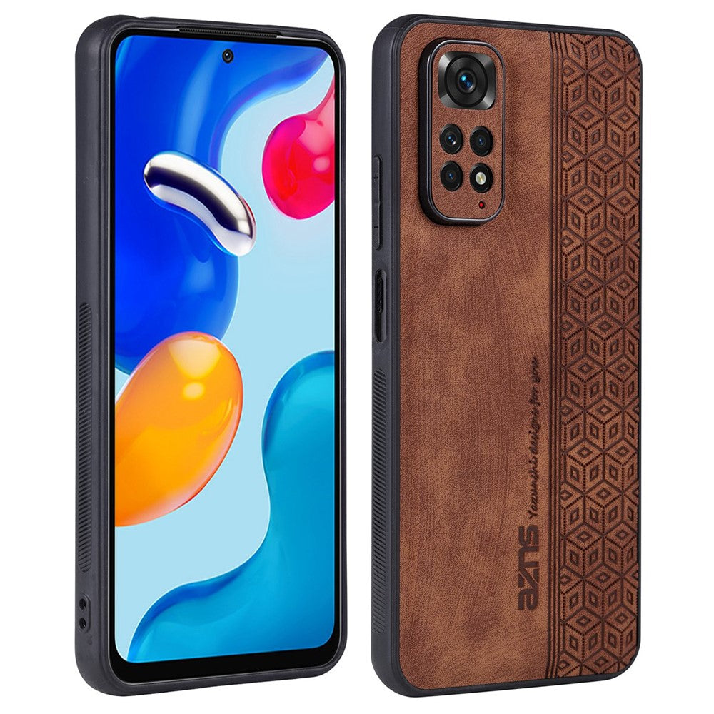 AZNS För Xiaomi Redmi Note 11 4G (Qualcomm) / Note 11S 4G Mobilskal med tryckt mönster i fallskyddande PU-läder + TPU-fodral