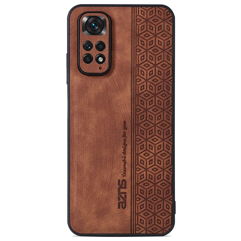 AZNS För Xiaomi Redmi Note 11 4G (Qualcomm) / Note 11S 4G Mobilskal med tryckt mönster i fallskyddande PU-läder + TPU-fodral