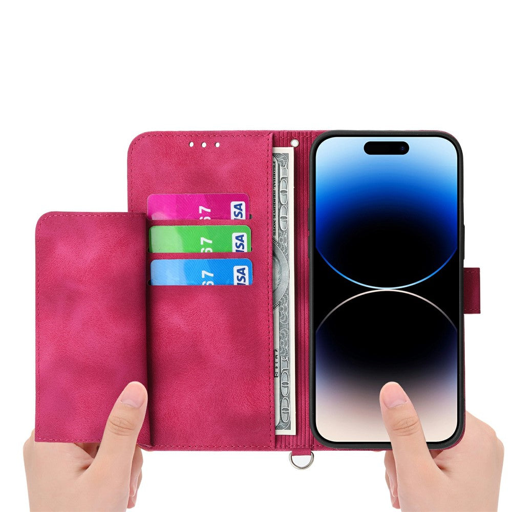 For Xiaomi Redmi A5 NFC (EU) (173.45mm) Case Flower Pattern PU Leather Wallet Phone Cover with Strap