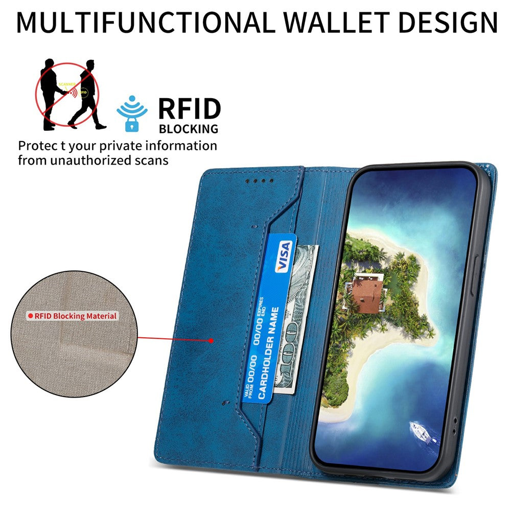 For Xiaomi Redmi A5 NFC (EU) (173.45mm) Wallet Case RFID Blocking PU Leather Phone Cover