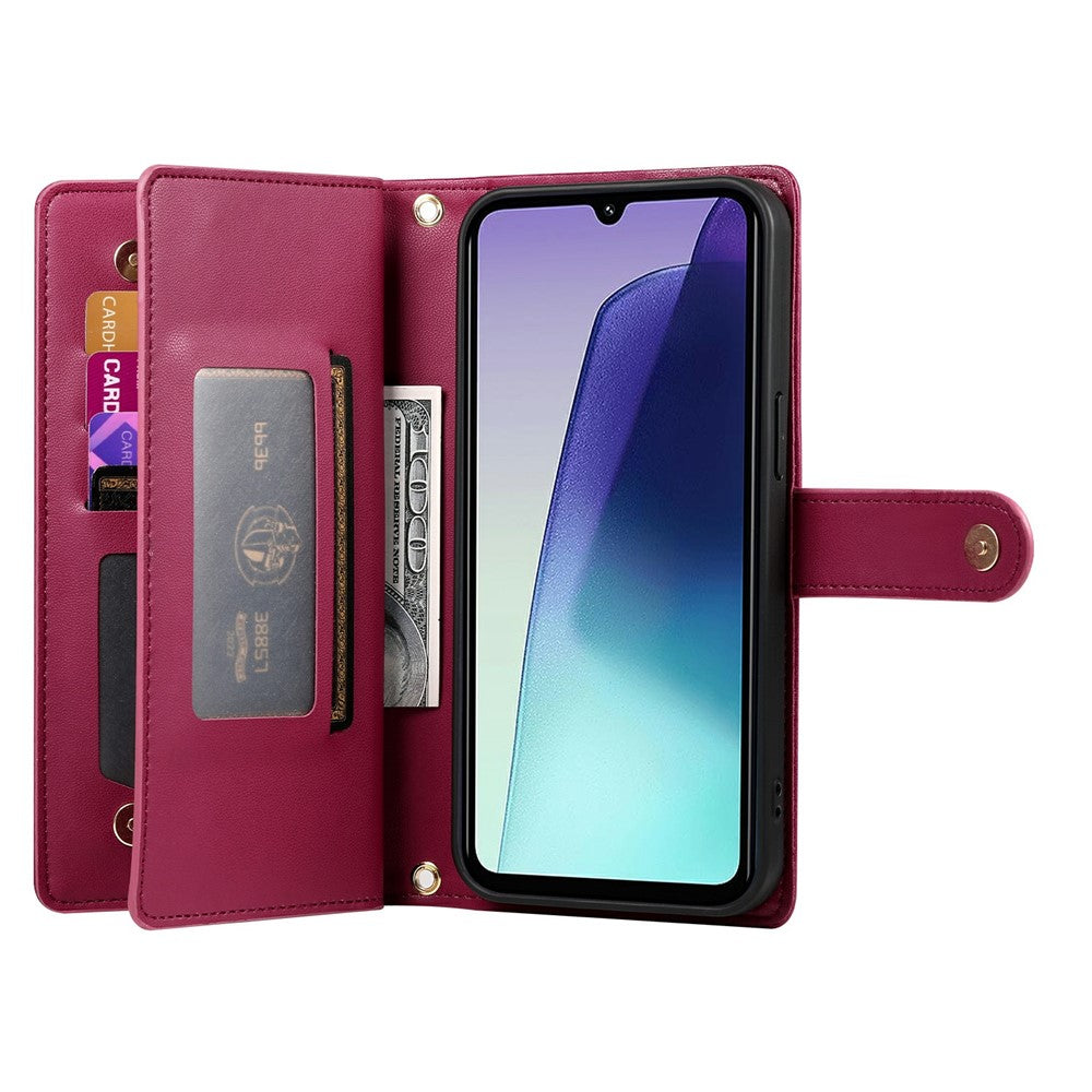 Xiaomi Redmi A5 NFC (EU) (173.45mm) Fodral Blixtlåsficka Plånbok Lädermobilskal med Remmar