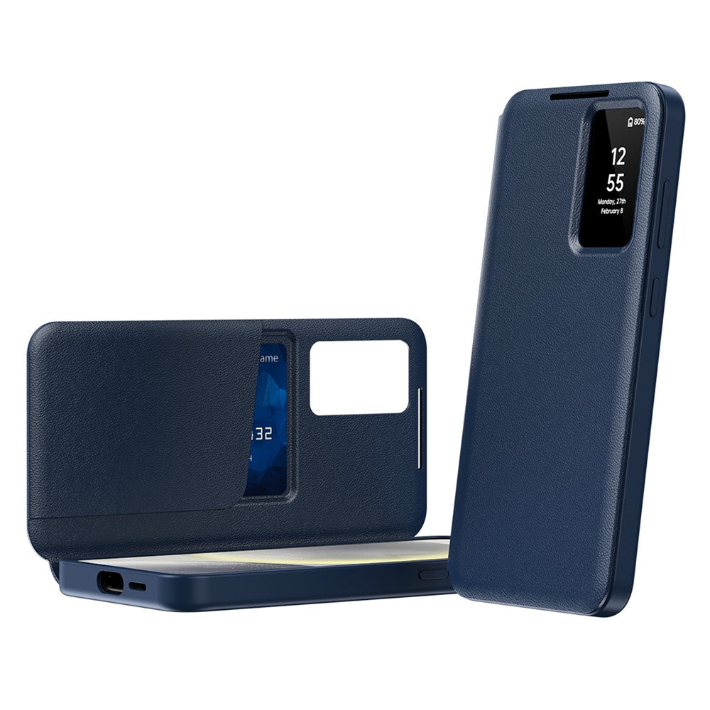 Samsung Galaxy A16 5G / 4G-cover med kortholder, Smart View Window-lædermobilcover