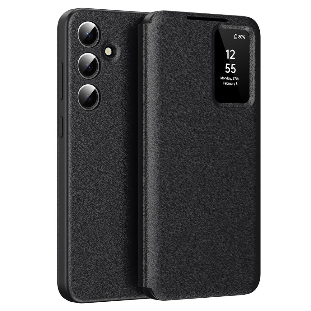 Samsung Galaxy A16 5G / 4G-cover med kortholder, Smart View Window-lædermobilcover