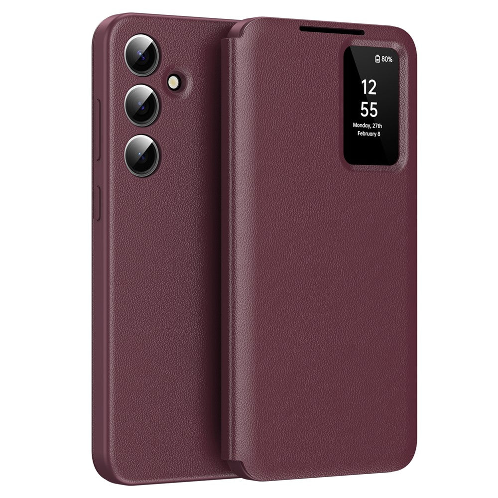 Samsung Galaxy A16 5G / 4G-cover med kortholder, Smart View Window-lædermobilcover