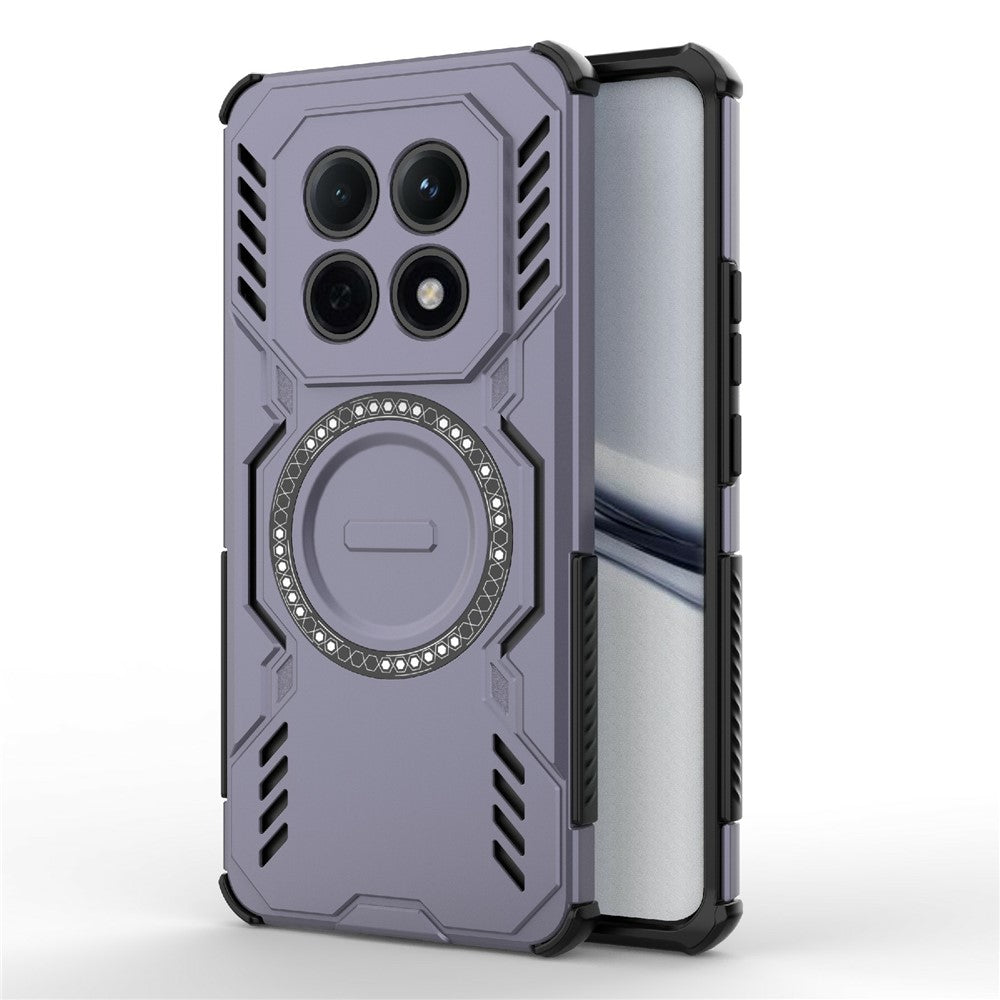For Xiaomi Poco M8 5G / Redmi Note 15 5G (Global) Magnetic Case Butterfly Armor Hollow Heat Dissipation PC + TPU Phone Cover