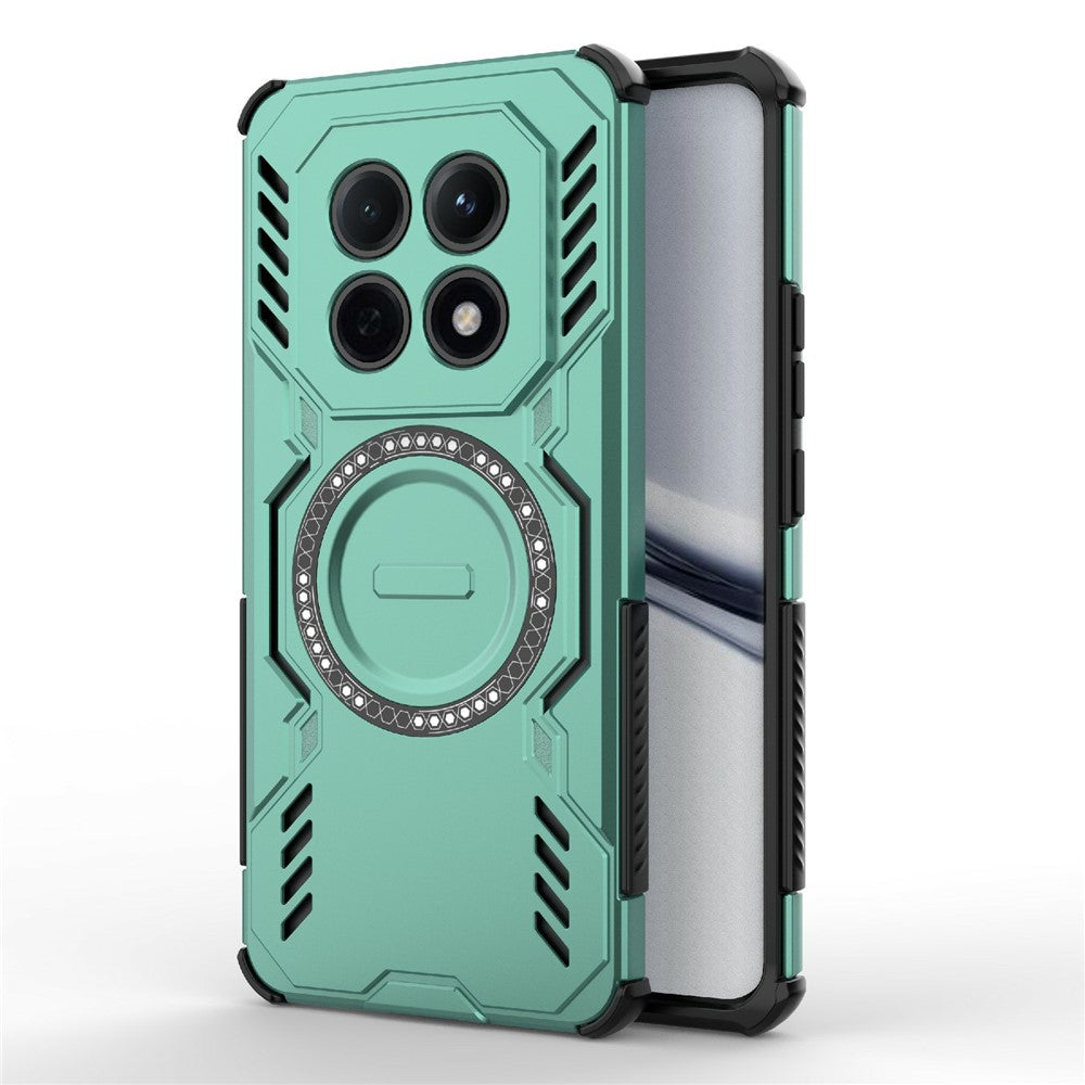 For Xiaomi Poco M8 5G / Redmi Note 15 5G (Global) Magnetic Case Butterfly Armor Hollow Heat Dissipation PC + TPU Phone Cover