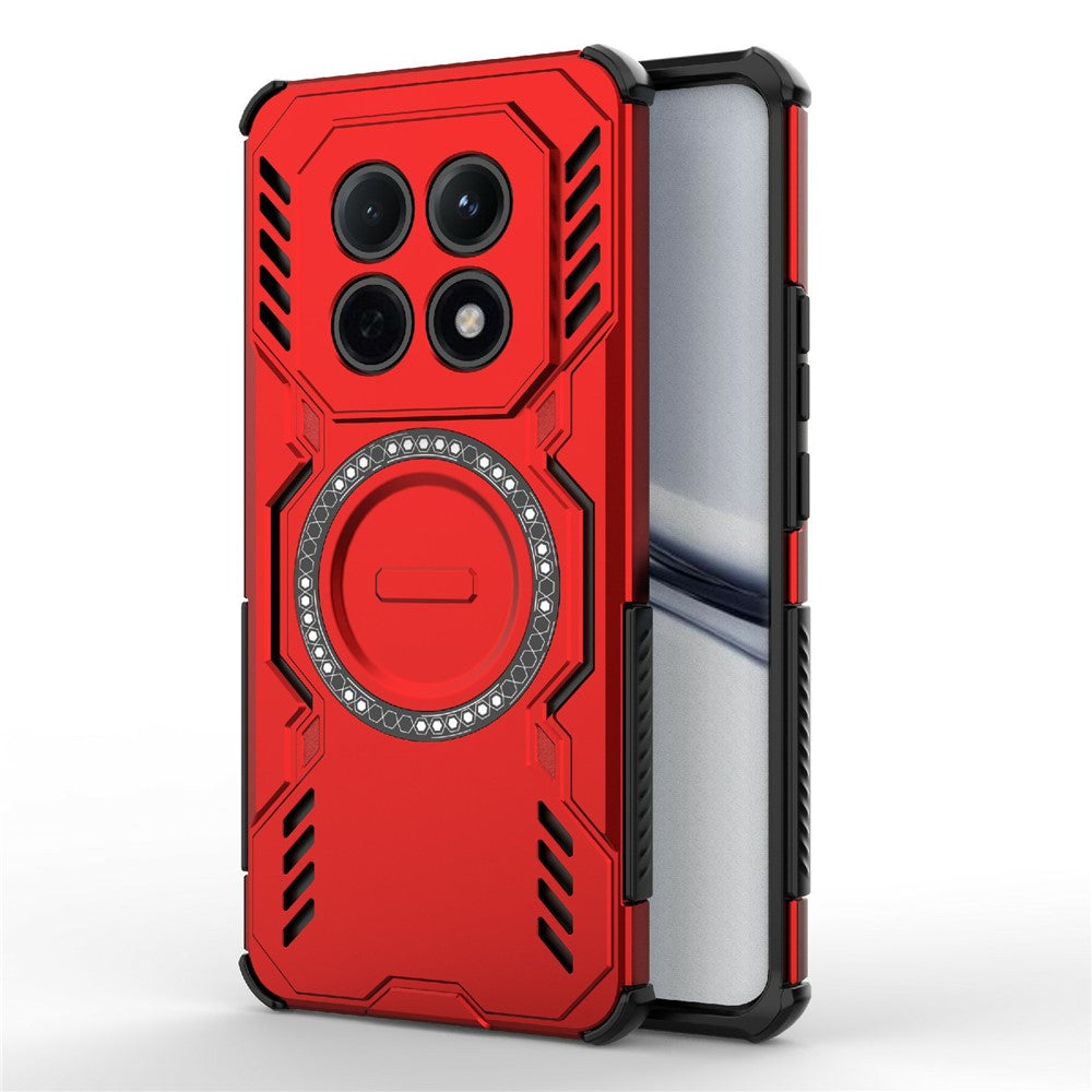For Xiaomi Poco M8 5G / Redmi Note 15 5G (Global) Magnetic Case Butterfly Armor Hollow Heat Dissipation PC + TPU Phone Cover