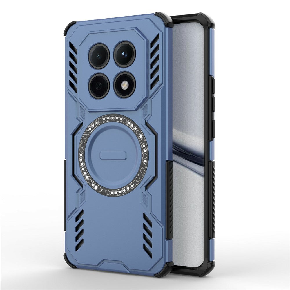 For Xiaomi Poco M8 5G / Redmi Note 15 5G (Global) Magnetic Case Butterfly Armor Hollow Heat Dissipation PC + TPU Phone Cover