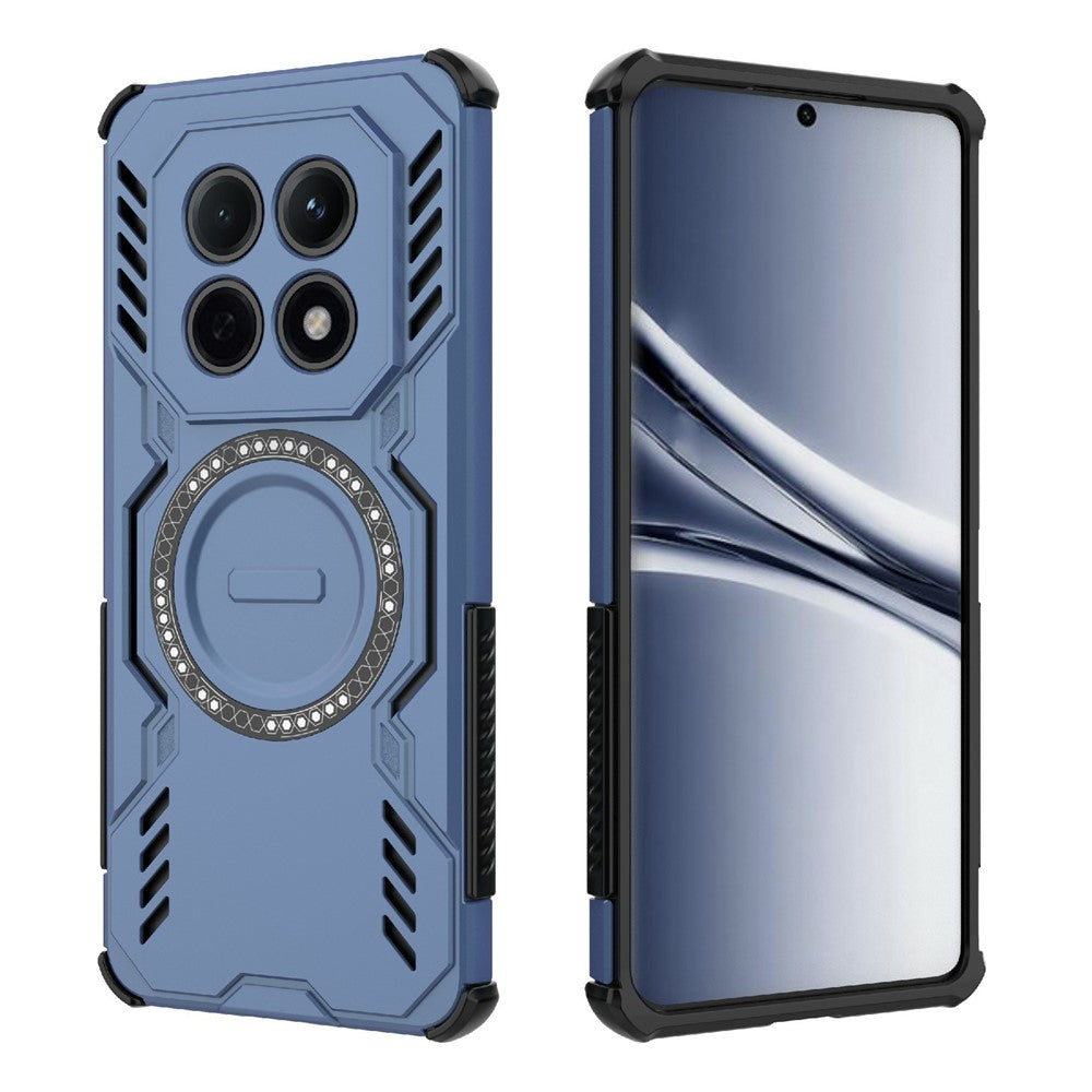 For Xiaomi Poco M8 5G / Redmi Note 15 5G (Global) Magnetic Case Butterfly Armor Hollow Heat Dissipation PC + TPU Phone Cover