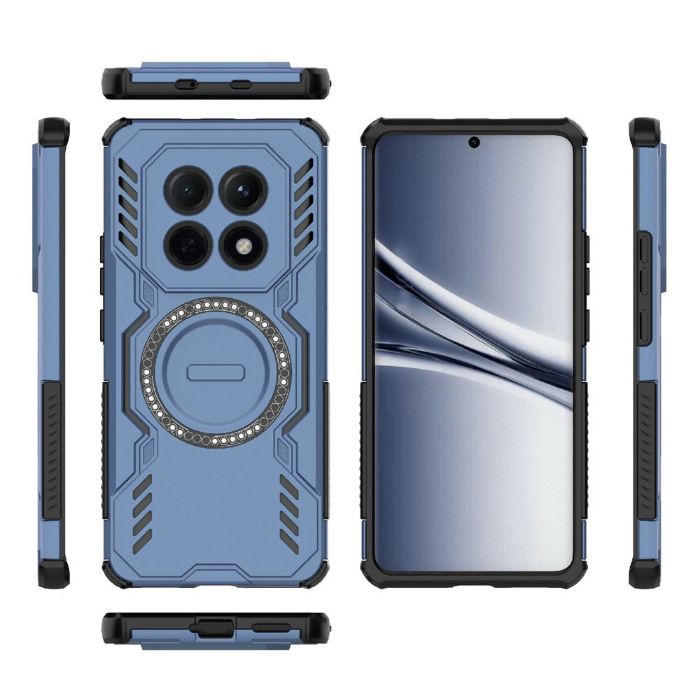 For Xiaomi Poco M8 5G / Redmi Note 15 5G (Global) Magnetic Case Butterfly Armor Hollow Heat Dissipation PC + TPU Phone Cover