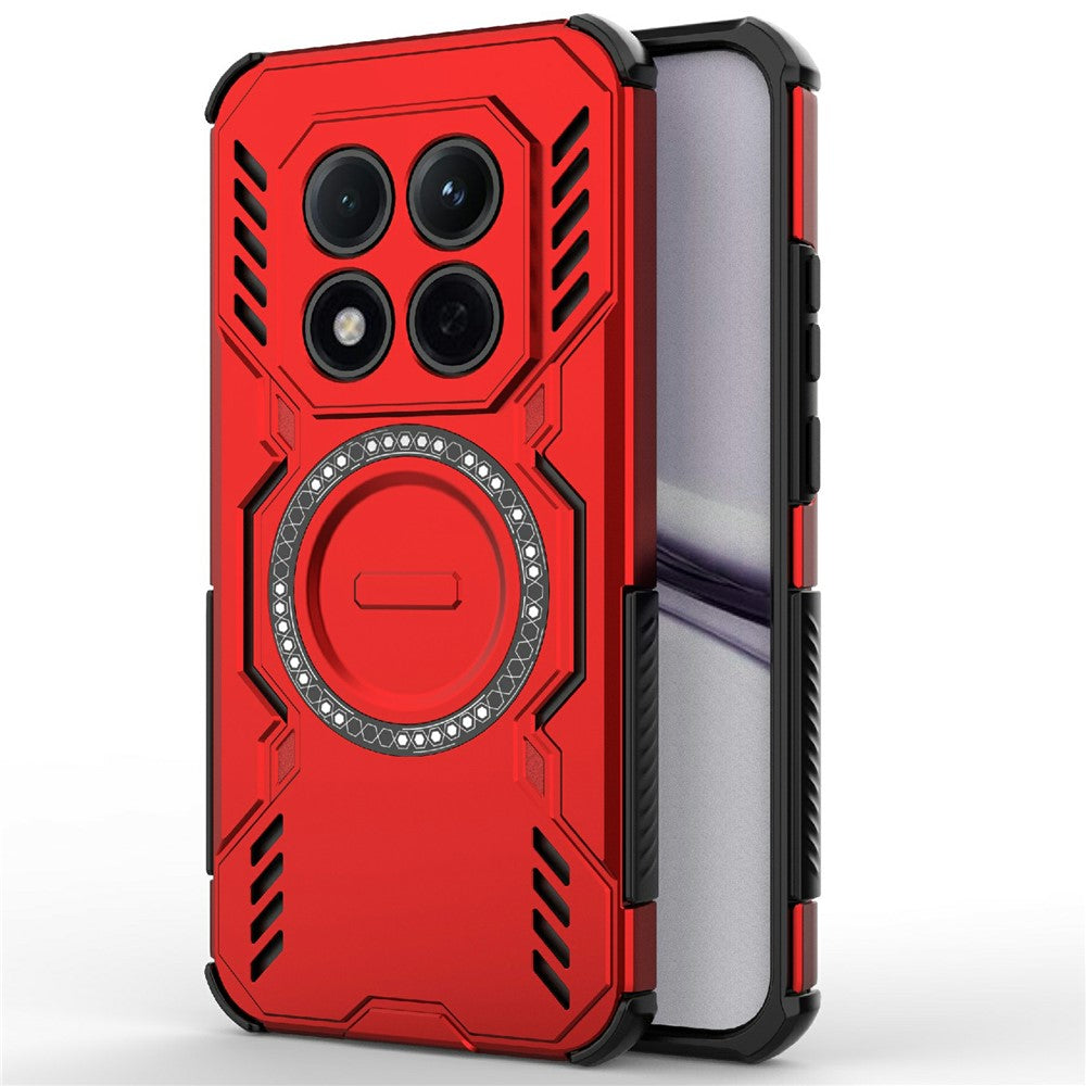 For Xiaomi Redmi Note 15 Pro 5G (Global) Magnetic Case Butterfly Armor Hollow Heat Dissipation PC + TPU Phone Cover