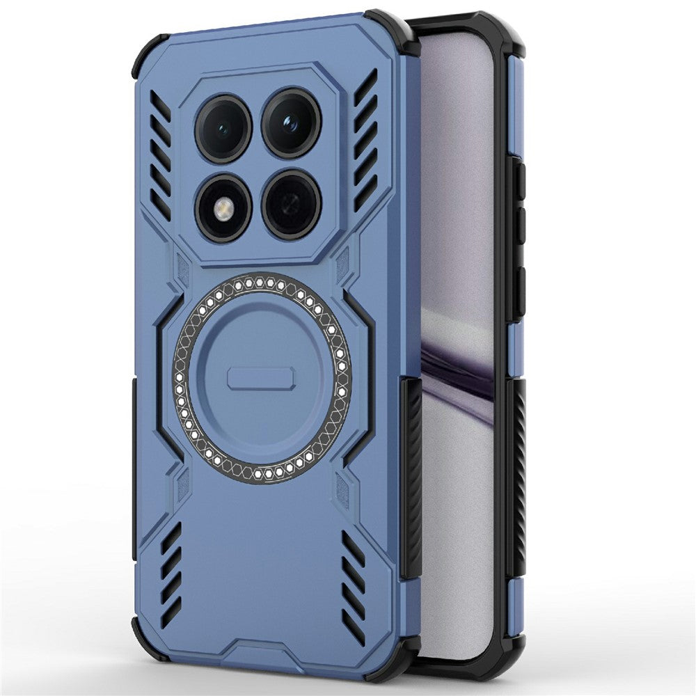 For Xiaomi Redmi Note 15 Pro 5G (Global) Magnetic Case Butterfly Armor Hollow Heat Dissipation PC + TPU Phone Cover