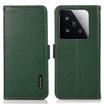 KHAZNEH for Xiaomi 15T Phone Case Genuine Cow Leather Cover RFID Blocking