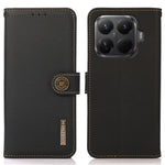 KHAZNEH for Xiaomi 15T Pro Case Genuine Cow Leather RFID Blocking Wallet Phone Cover