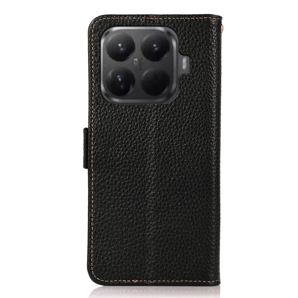 KHAZNEH for Xiaomi 15T Pro Phone Case Genuine Cow Leather Cover RFID Blocking