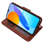 Til Honor X8 5G / X6 4G Tekstureret PU Læder Magnetisk Lås Telefoncover Pung Stander Stødsikker Indre TPU Cover
