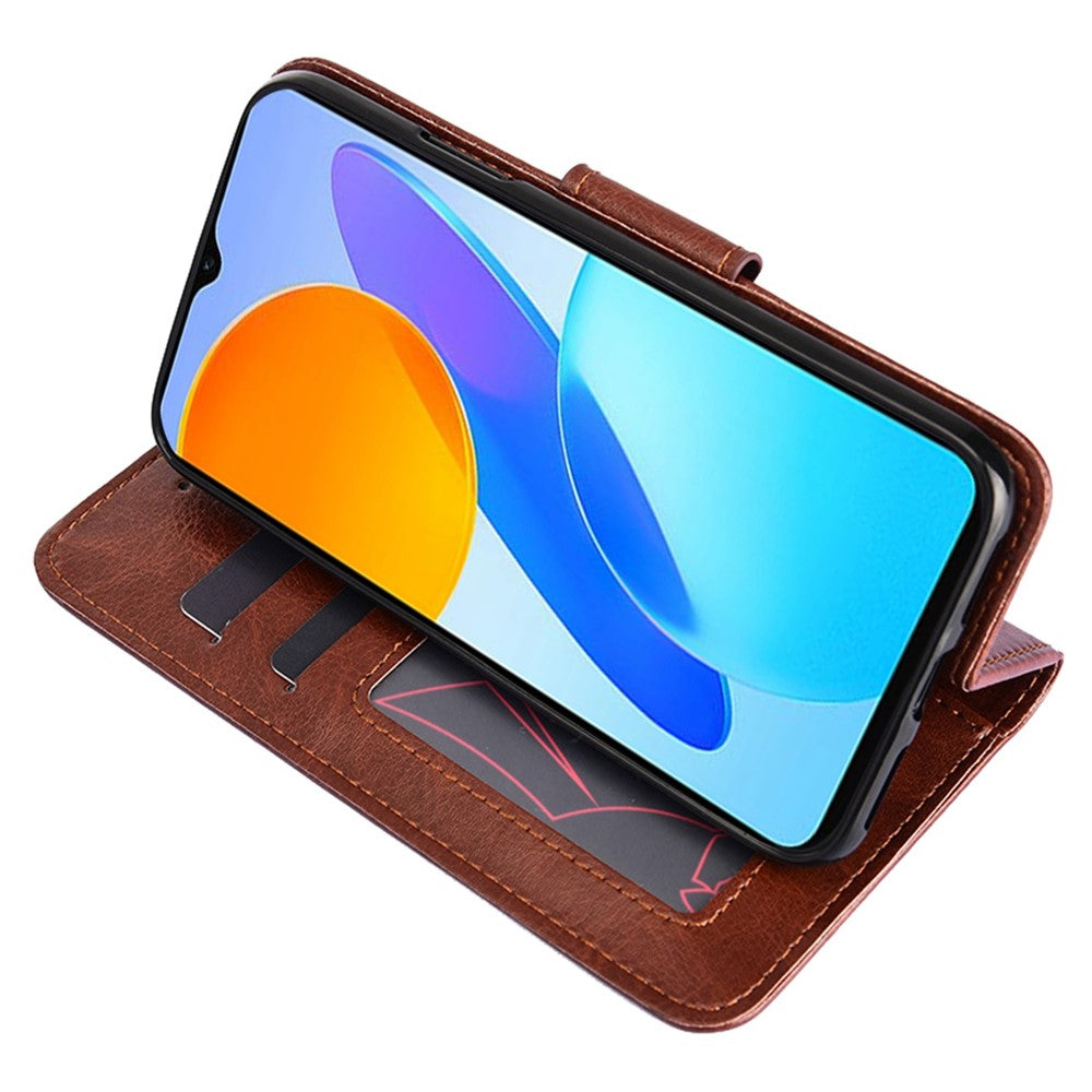 Til Honor X8 5G / X6 4G Tekstureret PU Læder Magnetisk Lås Telefoncover Pung Stander Stødsikker Indre TPU Cover
