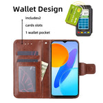 Til Honor X8 5G / X6 4G Tekstureret PU Læder Magnetisk Lås Telefoncover Pung Stander Stødsikker Indre TPU Cover