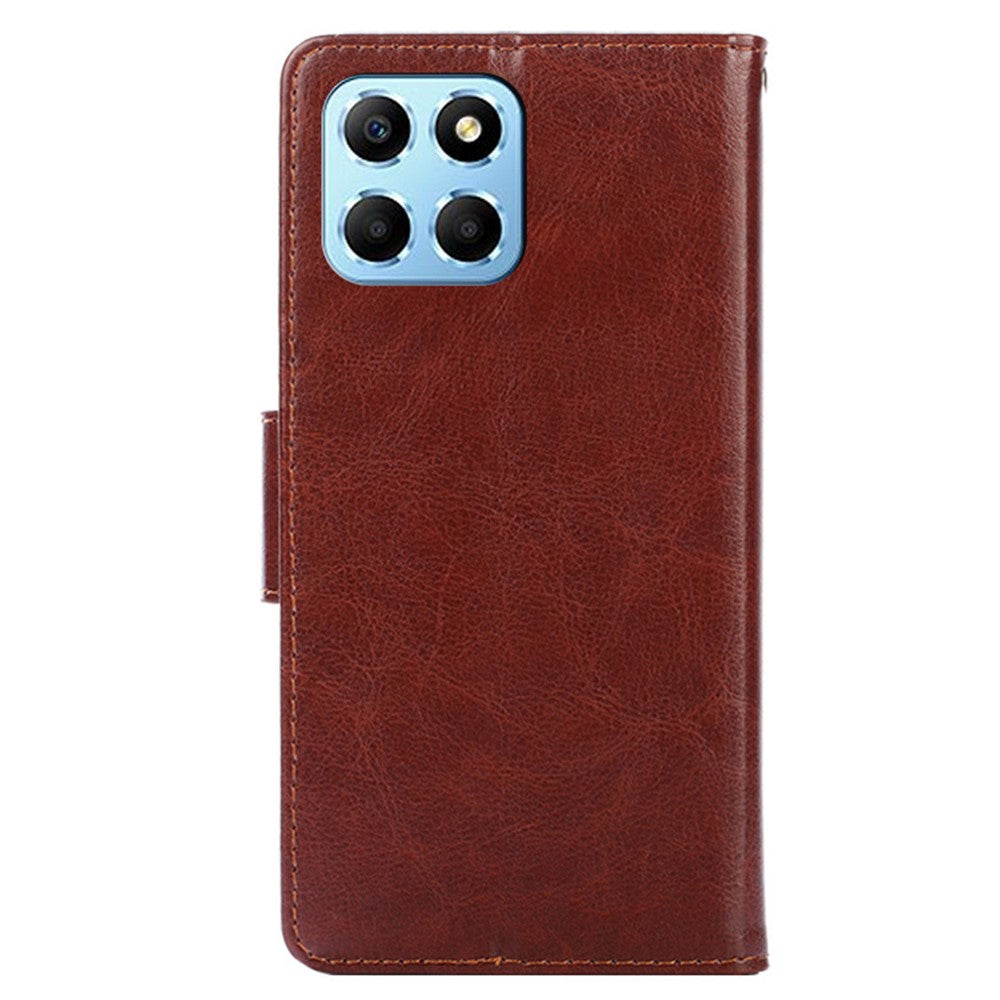 Til Honor X8 5G / X6 4G Tekstureret PU Læder Magnetisk Lås Telefoncover Pung Stander Stødsikker Indre TPU Cover