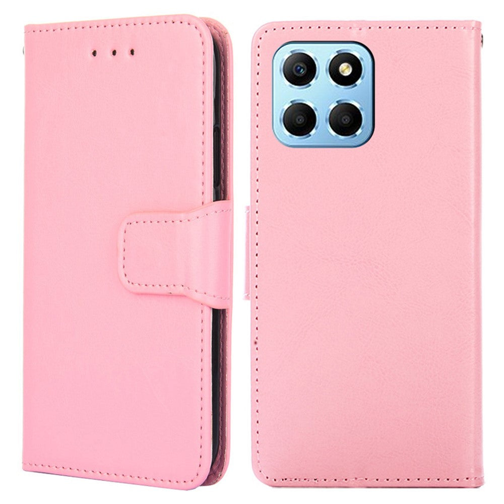 Til Honor X8 5G / X6 4G Tekstureret PU Læder Magnetisk Lås Telefoncover Pung Stander Stødsikker Indre TPU Cover