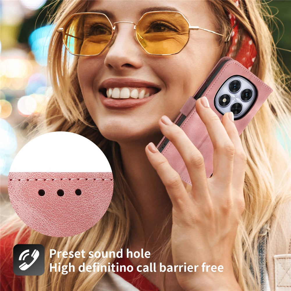 Xiaomi Poco M8 Pro 5G / Redmi Note 15 Pro+ 5G (Global) Fodral Blommönster PU-läder Plånboksfodral med Rem
