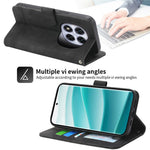 DIERFENG DF-03 For Xiaomi Poco M8 Pro 5G / Redmi Note 15 Pro+ 5G (Global) Case Lines Imprint Wallet Leather Phone Cover with Wrist Strap