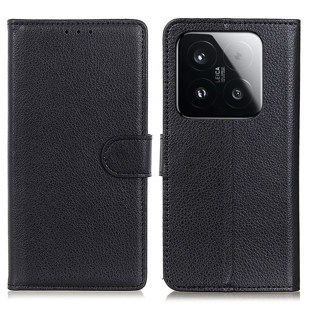 For Xiaomi 15T Wallet Case PU Leather Phone Cover Litchi Texture