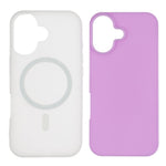 For iPhone 16 Case Compatible with MagSafe PC + TPU Frosted Phone Cover