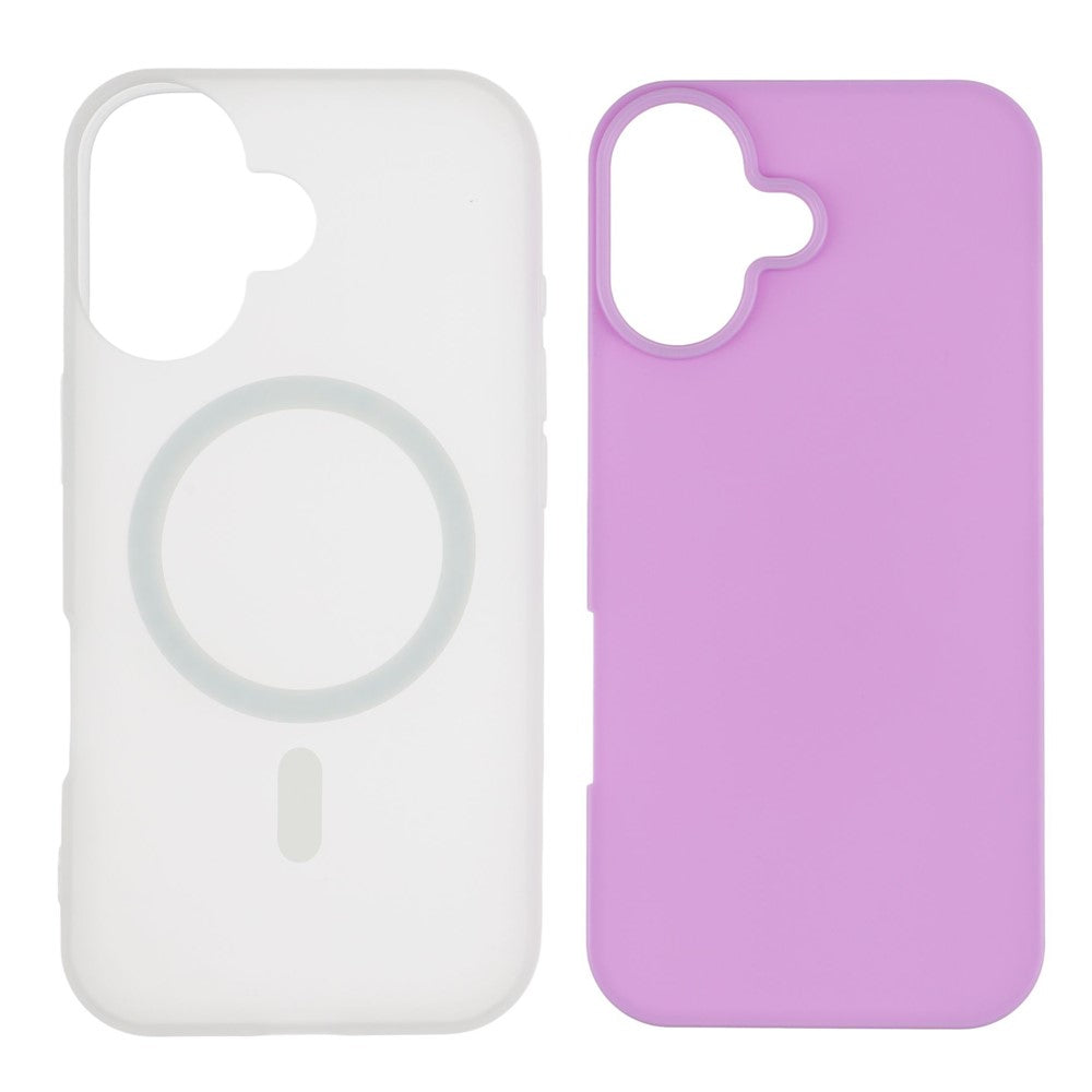 For iPhone 16 Case Compatible with MagSafe PC + TPU Frosted Phone Cover