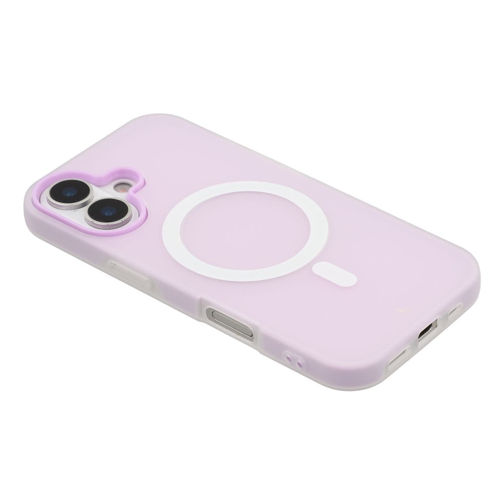 For iPhone 16 Case Compatible with MagSafe PC + TPU Frosted Phone Cover