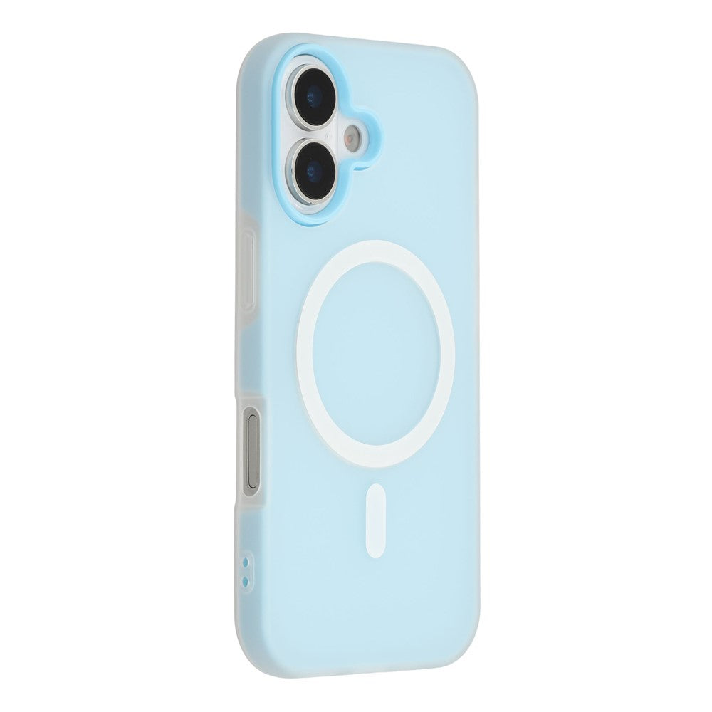 For iPhone 16 Case Compatible with MagSafe PC + TPU Frosted Phone Cover