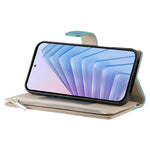 For Xiaomi Redmi Note 15 Pro 5G (Global) Case Zipper Wallet Color Splicing Leather Flip Phone Cover with Straps