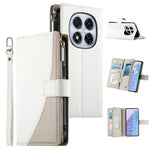 For Xiaomi Redmi Note 15 Pro 5G (Global) Case Zipper Wallet Color Splicing Leather Flip Phone Cover with Straps