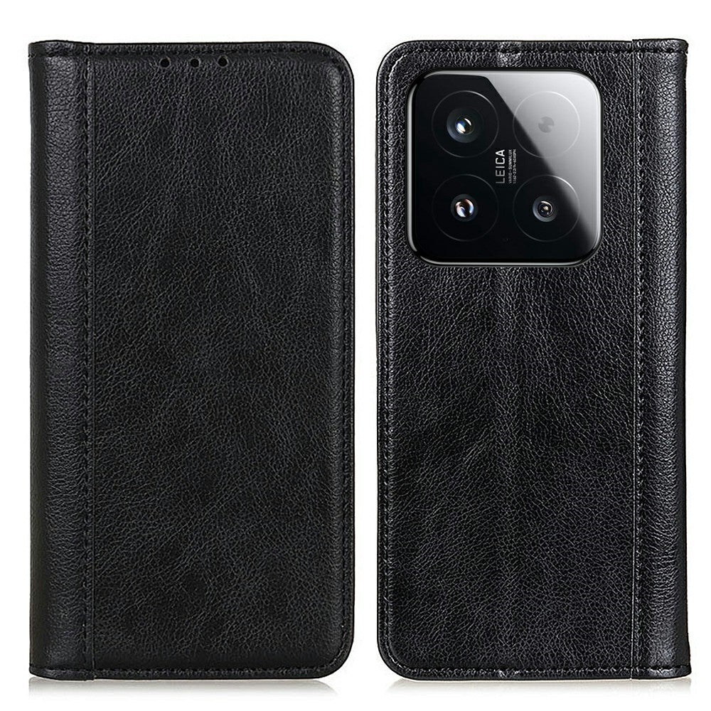 For Xiaomi 15T Stand Case Split Leather Litchi Texture Wallet Phone Cover