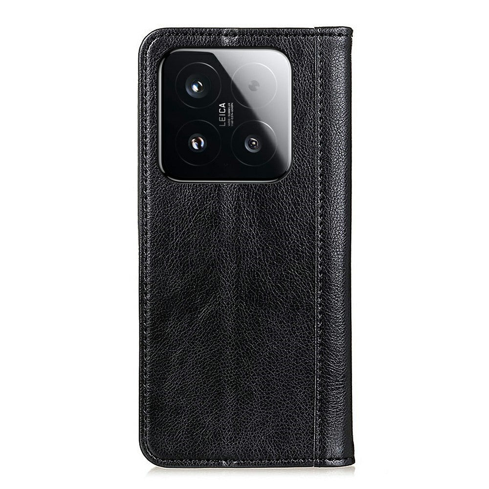 For Xiaomi 15T Stand Case Split Leather Litchi Texture Wallet Phone Cover
