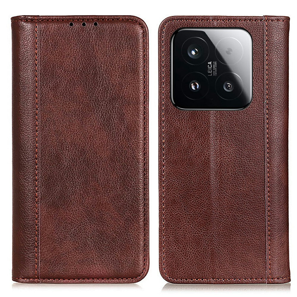 For Xiaomi 15T Stand Case Split Leather Litchi Texture Wallet Phone Cover