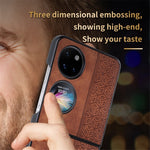AZNS För Huawei P50 Pocket Printed Pattern Folding Phone Case Anti-Repskyddande PU Läderbelagt Hårt PC Baksida