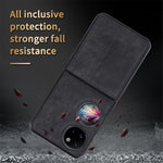 AZNS För Huawei P50 Pocket Printed Pattern Folding Phone Case Anti-Repskyddande PU Läderbelagt Hårt PC Baksida