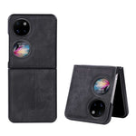 AZNS För Huawei P50 Pocket Printed Pattern Folding Phone Case Anti-Repskyddande PU Läderbelagt Hårt PC Baksida